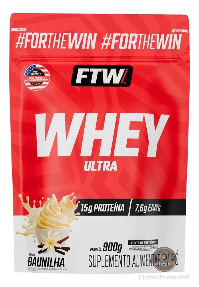 Whey Protein Ultra Refil 900g Sabor Baunilha - FTW