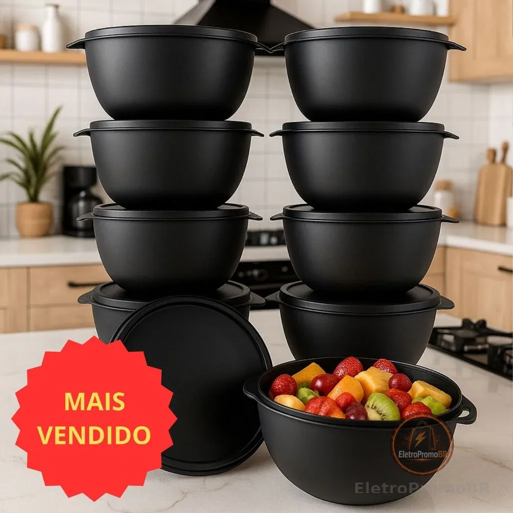 Kit Potes Plásticos 10 unidades BOWL Marmitas