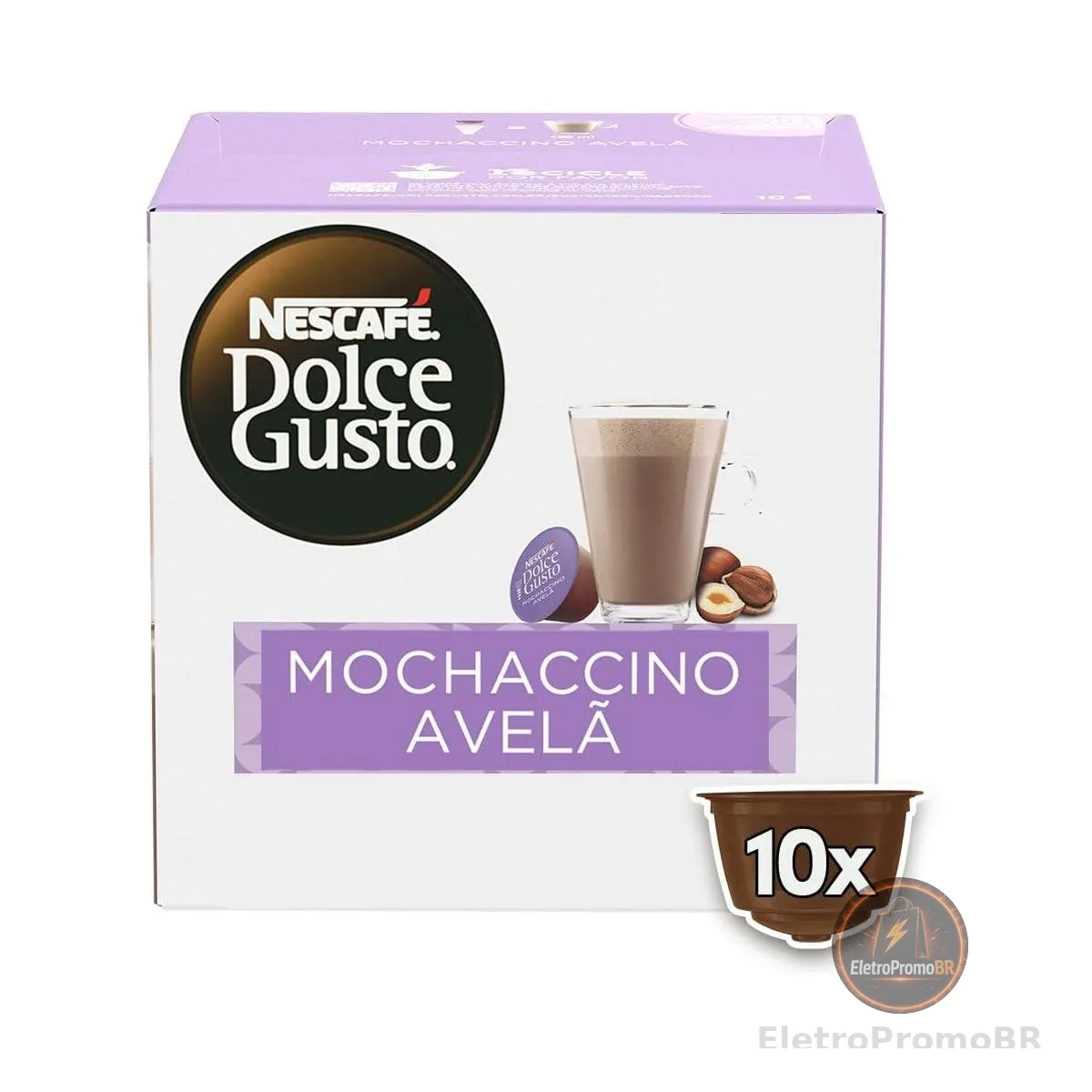 Dolce Gusto Mochaccino Em Cápsula Avelã Nescafé Caixa 170G 10 Unidades
