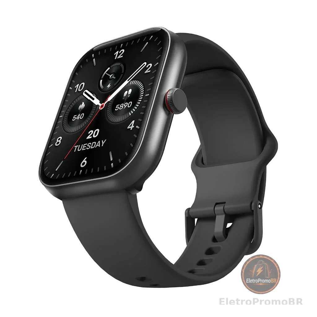 Bettdow SmartWatch, relogio smartwatch com 1.91" Ecrã tátil e AI, à prova d'água IP68, relogio feminino e masculino com 100+ Modos Esportivos Faz e Recebe Ligações(preto)