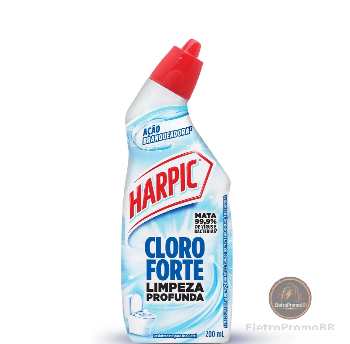 Harpic Cloro Forte, Desinfetante e Desodorizador Sanitário, 200ml