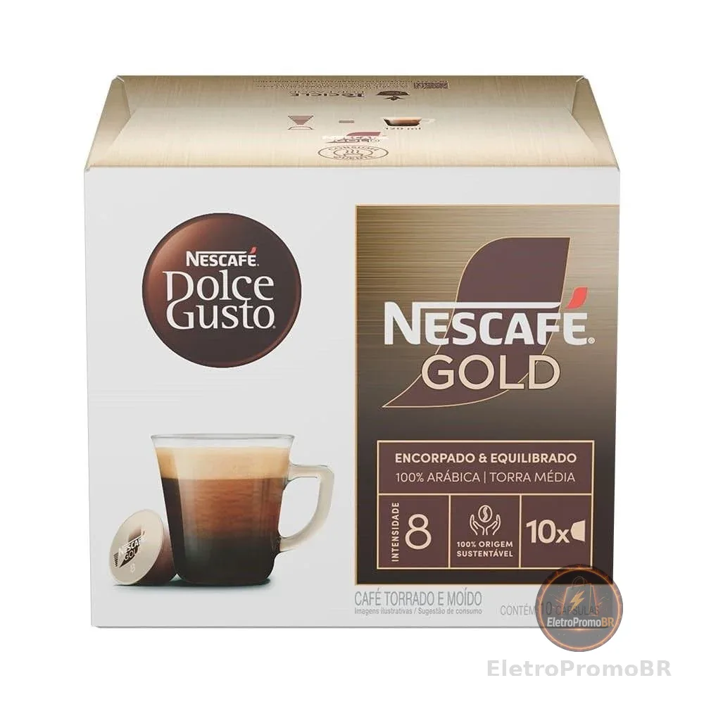 Café em Cápsula Dolce Gusto Gold Intensidade 8-10 cápsulas