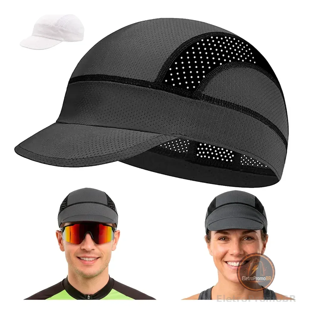 Touca Gorro Bandana Ciclismo Ciclista Corrida Correr Boné Preto Universal