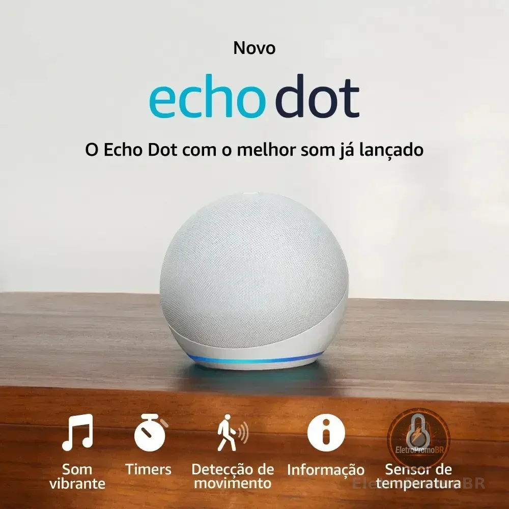 Assistente Virtual Smart Speaker Echo Dot 5ª Geração B09b8vgcr8 Com Alexa Amazon Bivolt Branco