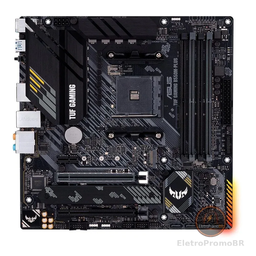 Placa-Mãe AMD AM4 Asus TUF GAMING B550M-Plus - 90MB14A0-C1BAY0