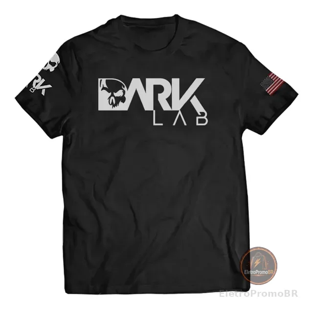 Camiseta Dry-fit  Preta Caveira Unisex Dark Lab