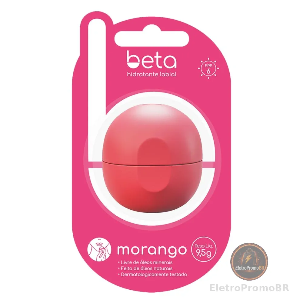 Free Beta Hidratante Labial Morango 9,5G