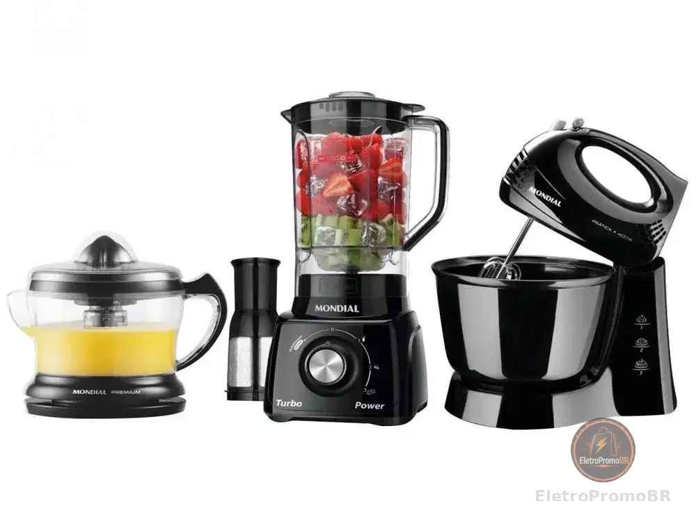 Kit KT-105-B Mondial com Liquidificador Batedeira - 220V - AliExpress 6