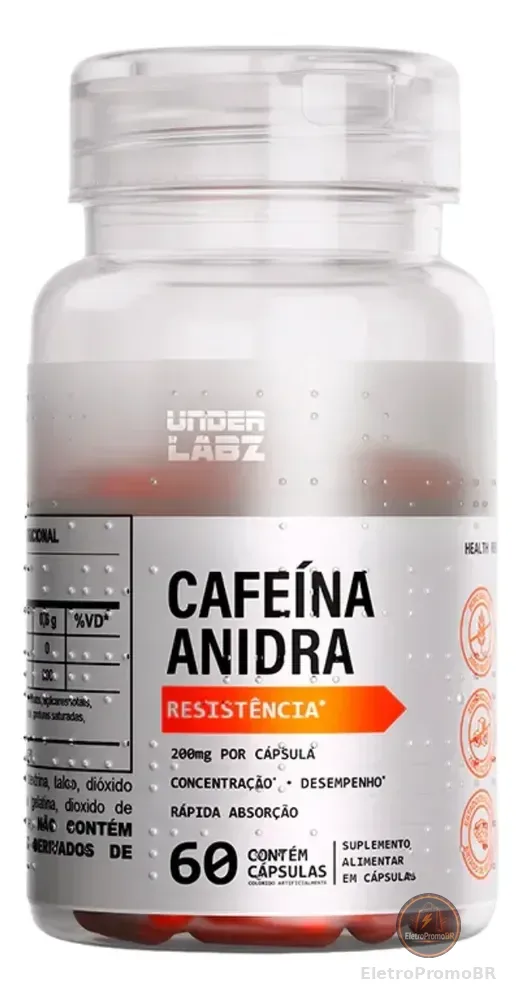 Cafeina Anidra Clinical Series Pote 60 Cápsulas Under Labz Sem Sabor