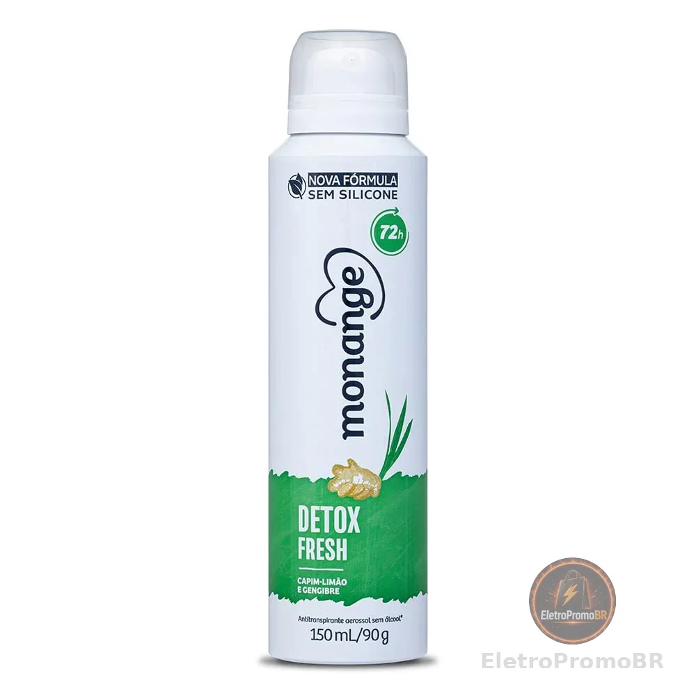 Monange Desodorante Aerossol Antitranspirante Feminino Detox Fresh 90G