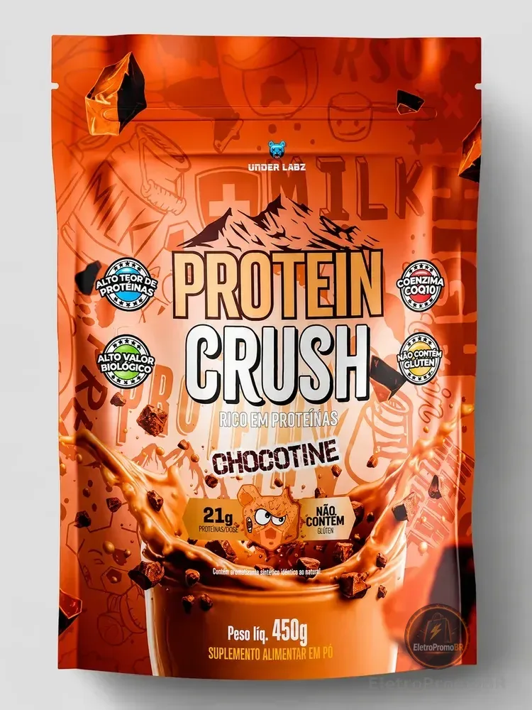 Protein Crush 450g Under Labz 100% Whey Protein Coenzima Q10 Chocotine