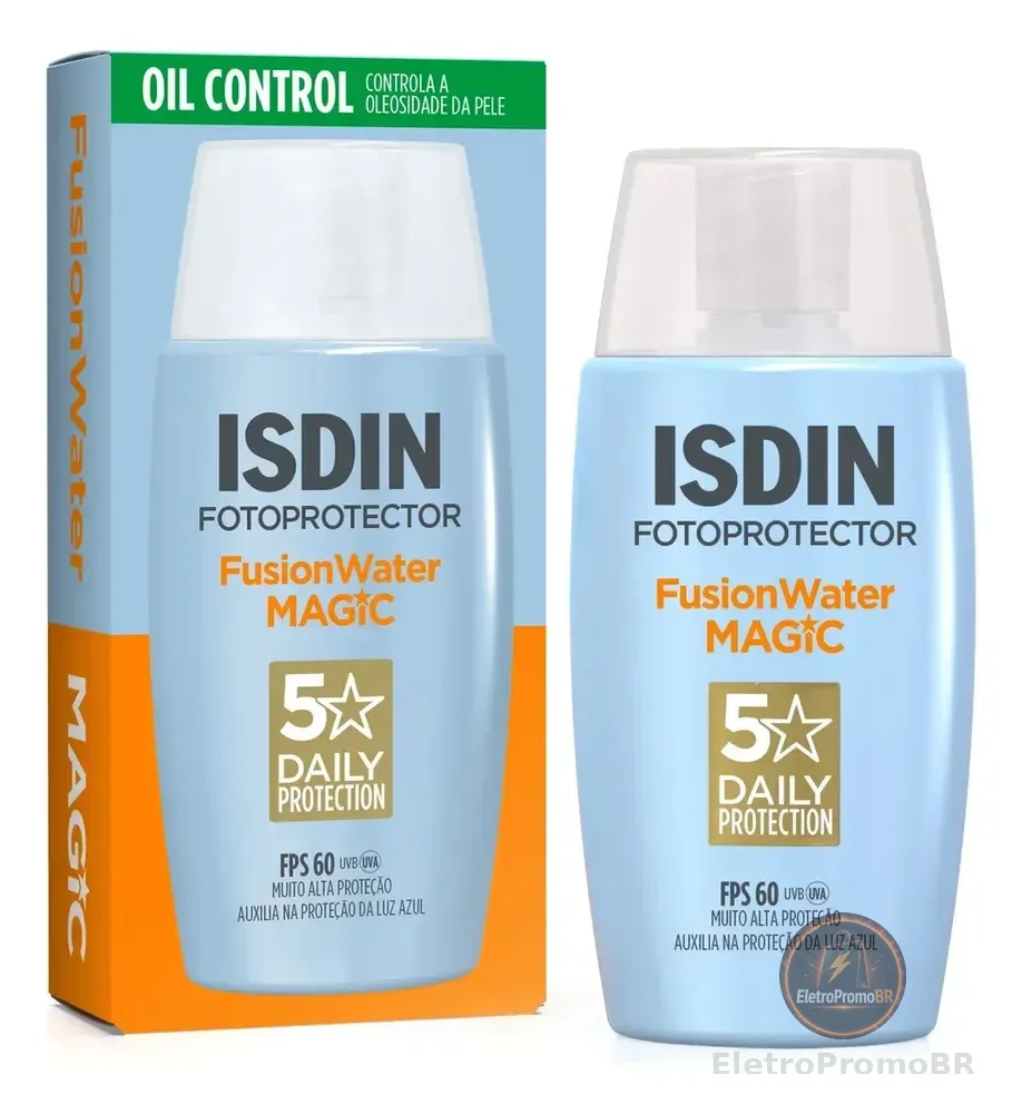 ISDIN Protetor Solar Facial Fusion Water 5 Stars Sem Cor FPS 60 - 50ml