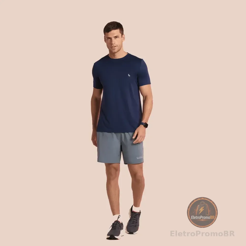 Camiseta Esportiva Lupo Masculina Dry Academia Confortável Marinho G