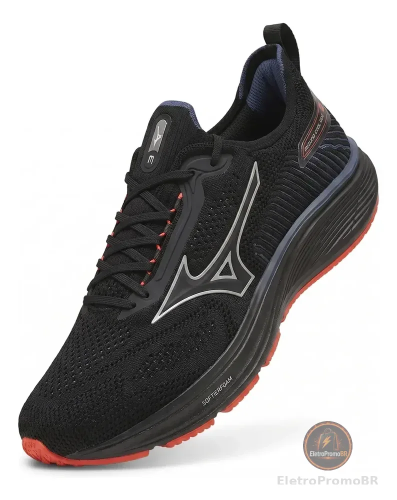 Tênis Mizuno Cool Ride 3 Esportivo Corrida Academia Original Preto Lisa 39