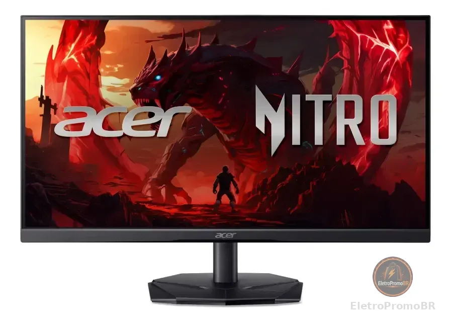 Monitor Acer Nitro KG241Y P3BIP 23.8” Full HD LED VA 180 Hz 0.5ms HDMI AMD FreeSync Premium Preto