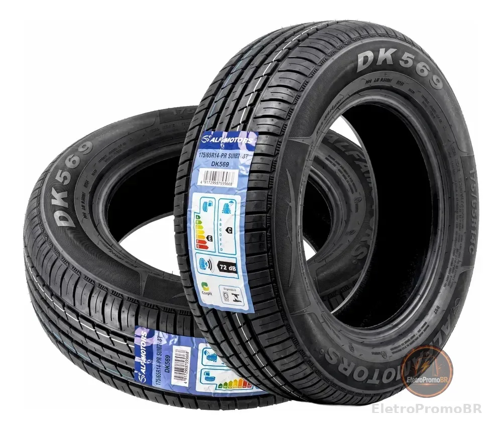 Kit 2 Pneus Aro 14 175/65r14c Alfamotors Dk569 Velocidade T T