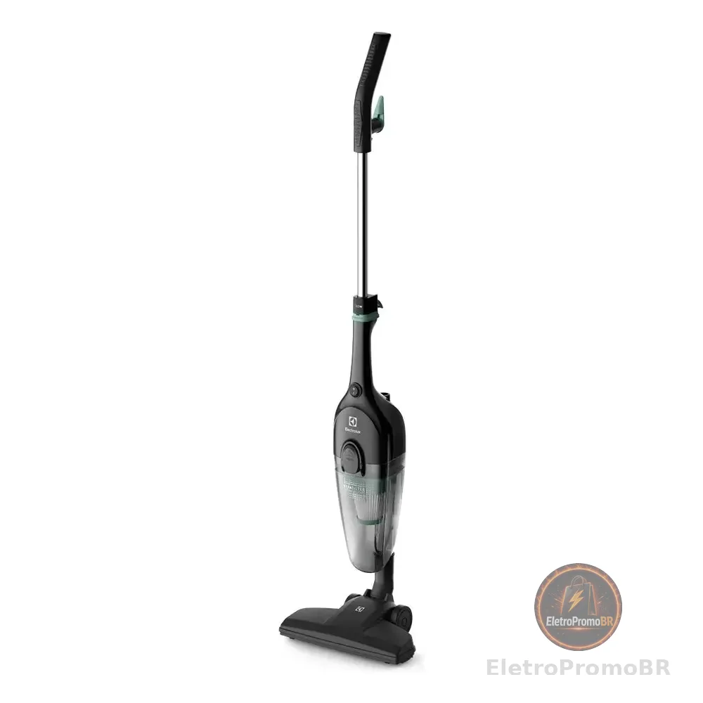 Aspirador De Pó Vertical Com Fio Portátil De Mão 2 Em 1 Com 1.100w De Potencia Cabo 5m Capacidade 1,2l Filtro Hepa Electrolux Stk12 Preto 127v