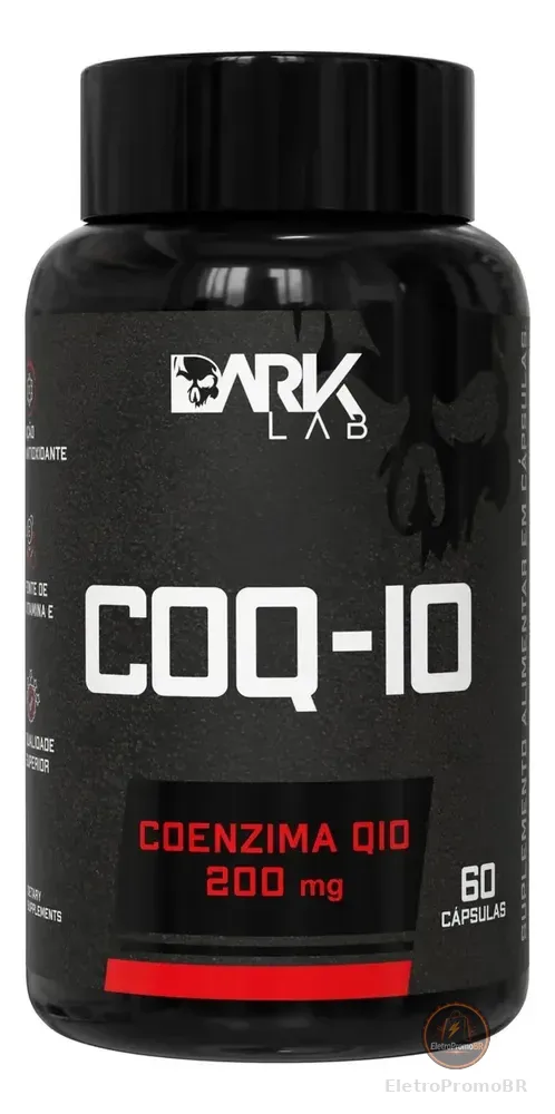 Coenzima Q10 200mg Por Porção 60 Cápsulas Dark Lab Sem Sabor