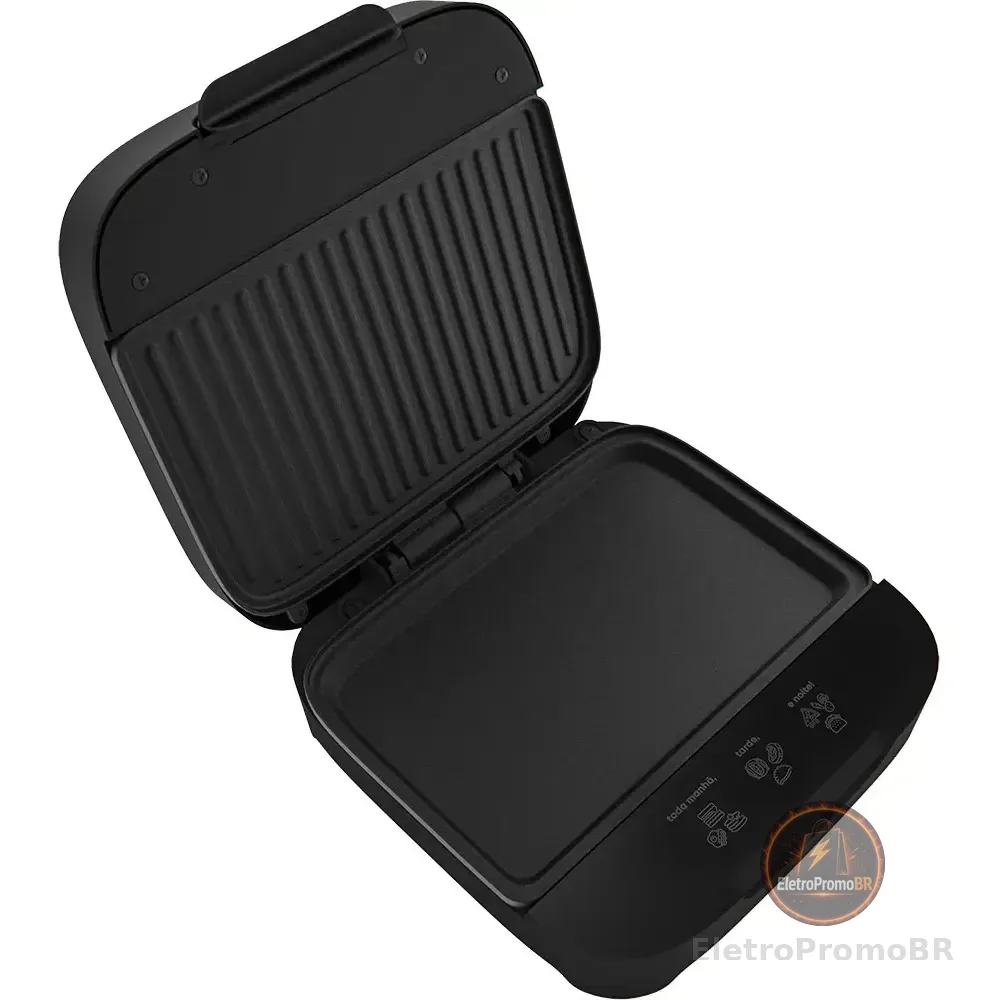 Grill Sanduicheira Cadence San400 Elétrica Chapa Misteira Tostex Tostequeira Hambúrguer Click Preto 127v