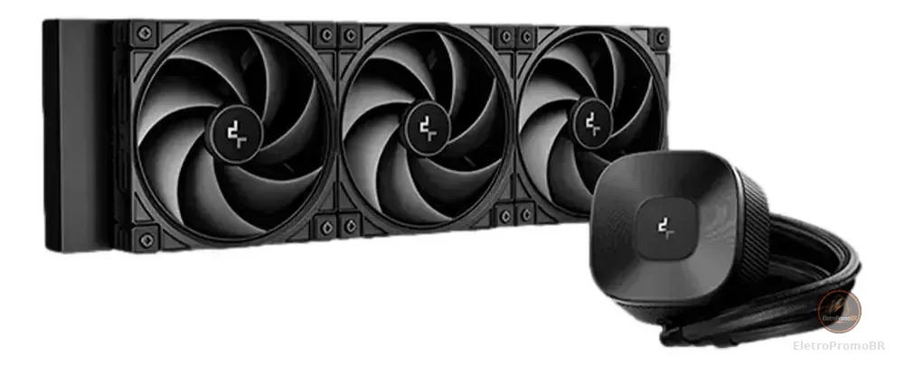 Refrigeração preta Deepcool Le360 V2 Zero Black 3400 Rpm