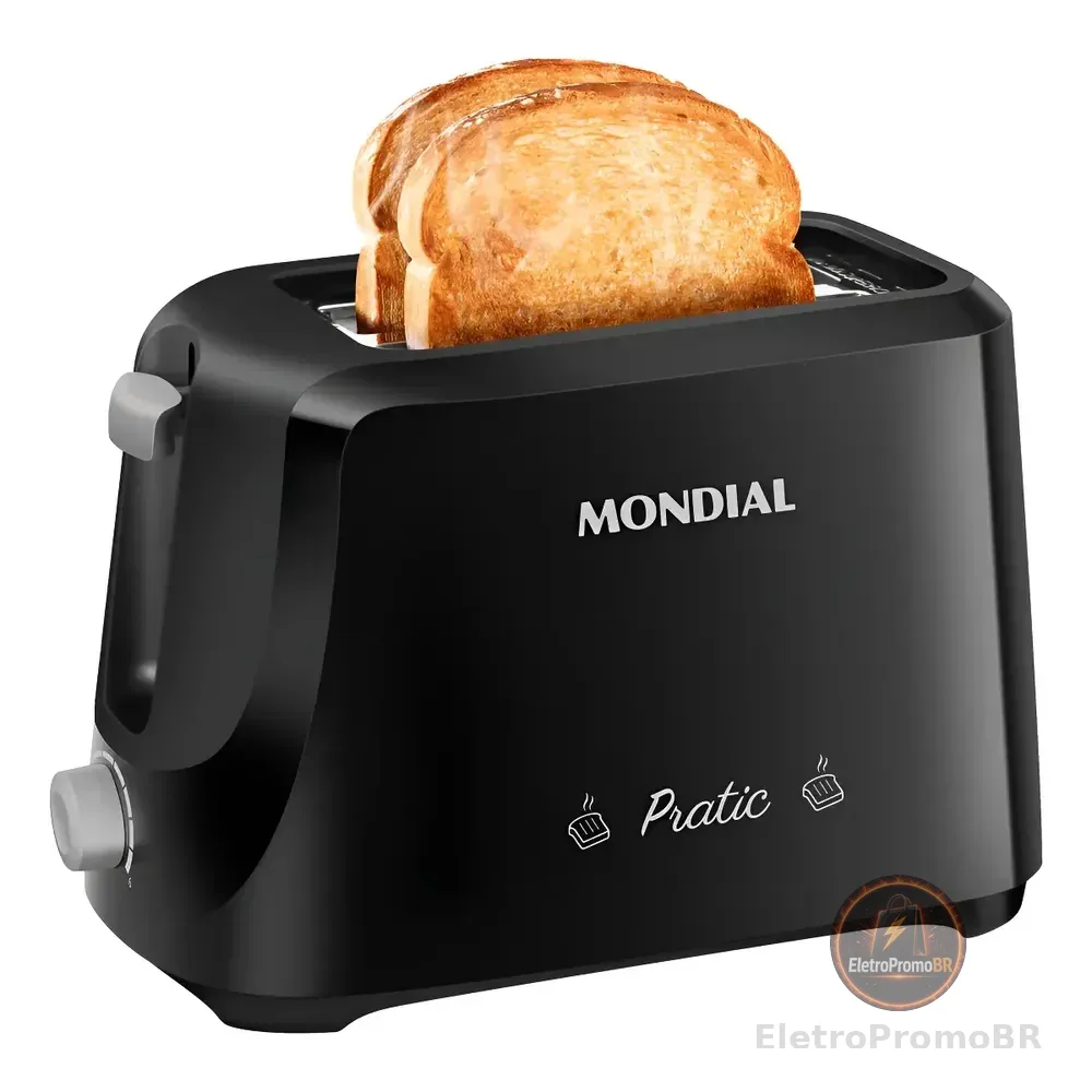 Tostador De Pães Pratic, Mondial, 700w - T-18 Preto 220v
