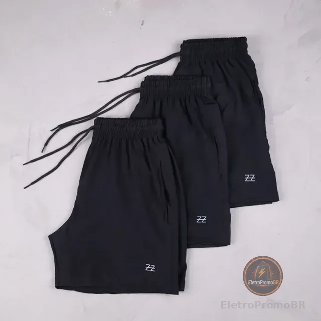 Kit 3 Bermudas Masculinas Academia Treino Praia Verão Fit