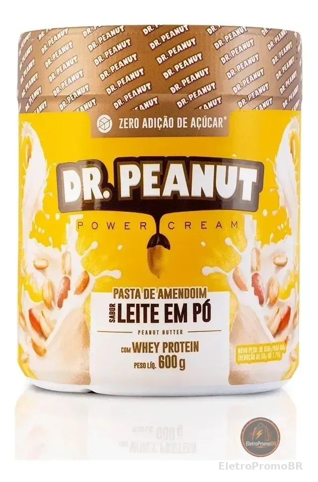 Pasta De Amendoim Leite Em Pó 600g - Dr. Peanut