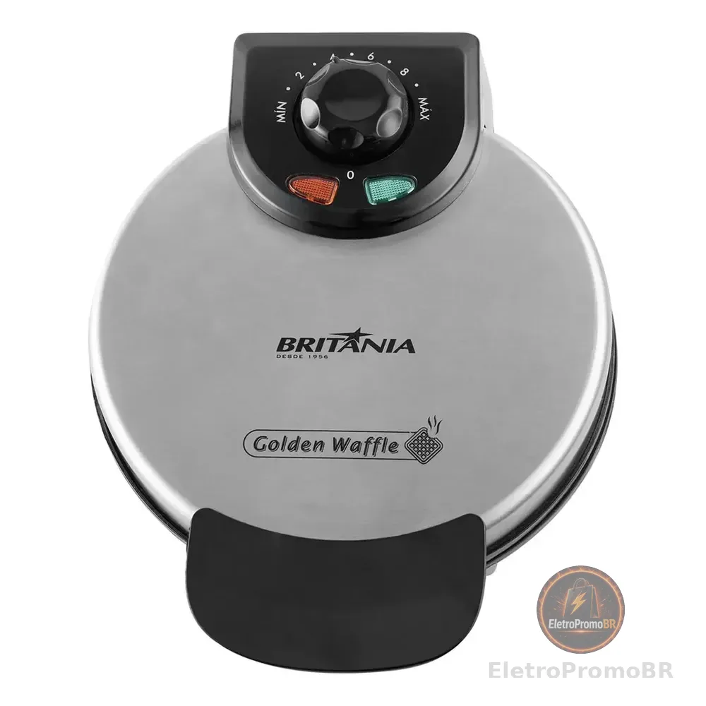 Máquina Golden Waffle 850w Cinza Britânia Cinza 220v