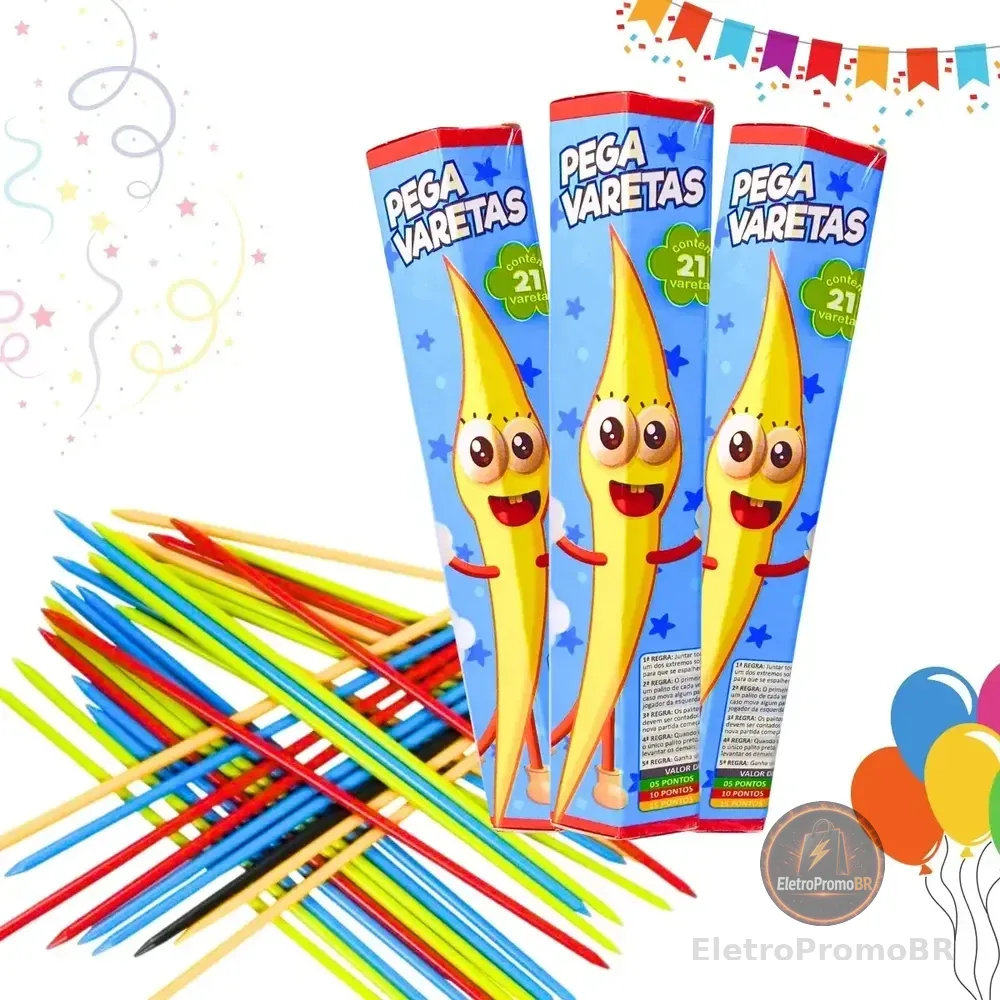Kit 30 Jogo Pega Vareta Festa Presente Festa Infantil