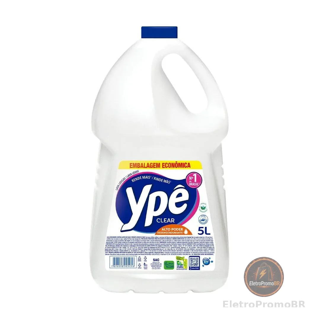 Ypê Detergente Clear 5L | Detergente Líquido