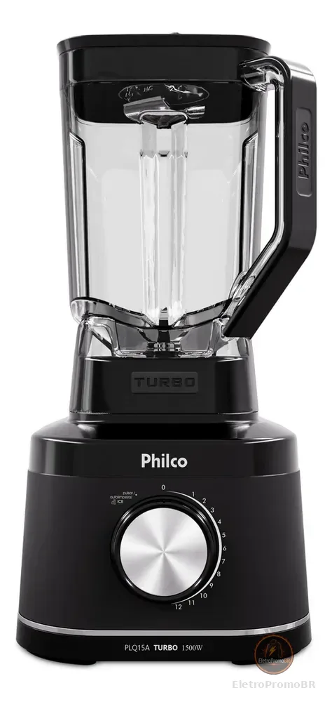 Liquidificador Philco 1500W 3,1L 12 Velocidades com 6 Lâminas PLQ15A