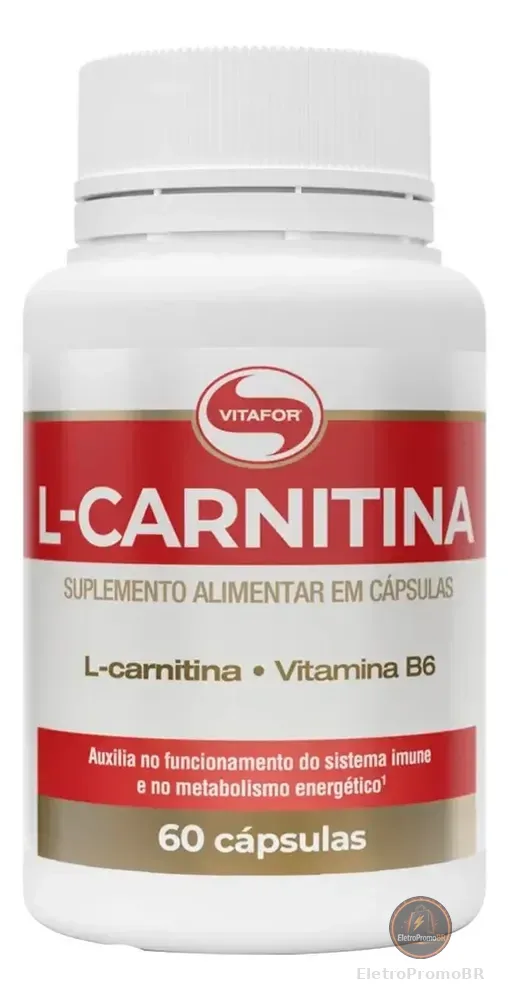 L-Carnitina + Vitamina B6 Vitafor 60 Cápsulas Sem Sabor