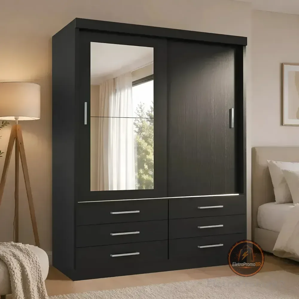 Guarda Roupa Tonielque Móveis GR Capri 2P/Esp Onix