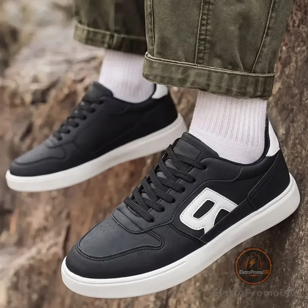 Tênis Reserva Brasileira Masculino Confortável Estilo Leve Preto 41 Br