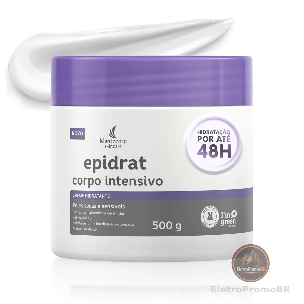 MANTECORP - Creme Hidratante Epidrat Corpo Intensivo - Hidrata e Acalma a Pele, Mantém Hidratação Intensa por 48h, Absorção Rápida - 500g