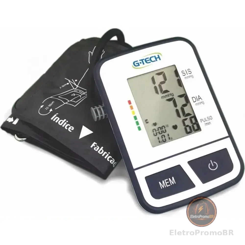 Aparelho Medidor De Pressão Digital De Braço Bsp11 G-tech Branco