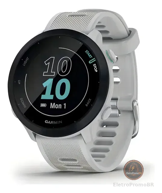 Relógio Garmin Forerunner 55 Branco Gps Esportivo