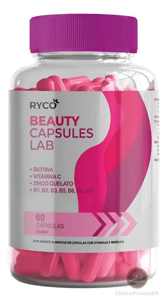 Biotina C/ B1 B2 B6 B12 Vitamina C Zinco Formula Pura 500mg
