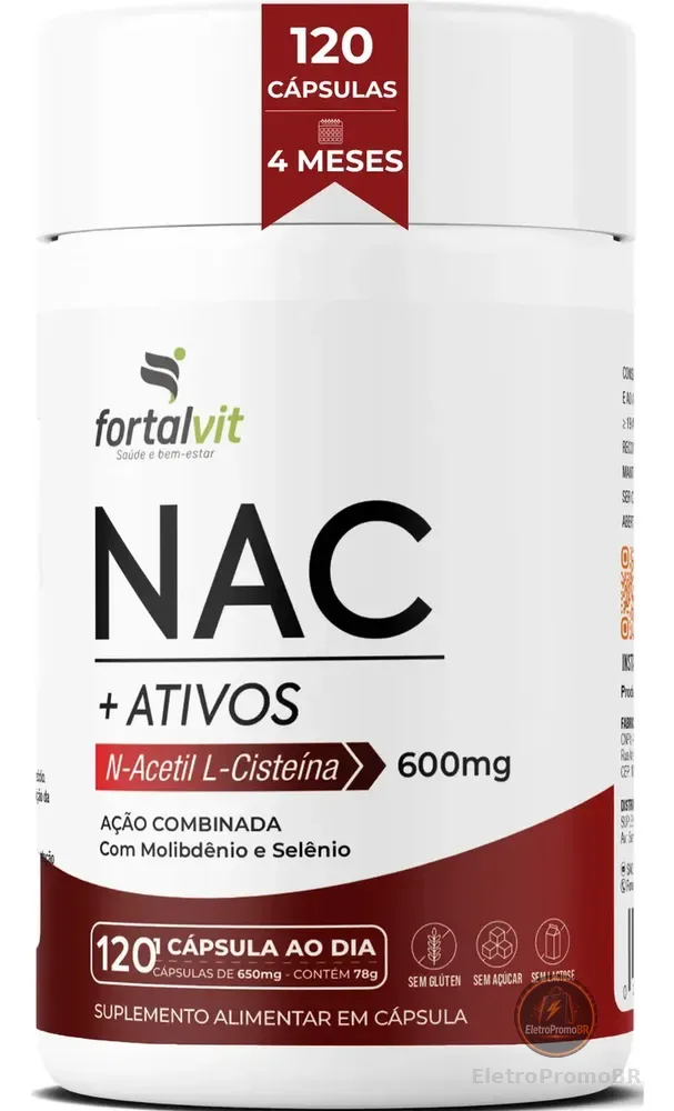 Nac +ativos Longa Duração: 4 Meses 2x Mais 120caps Fortalvit