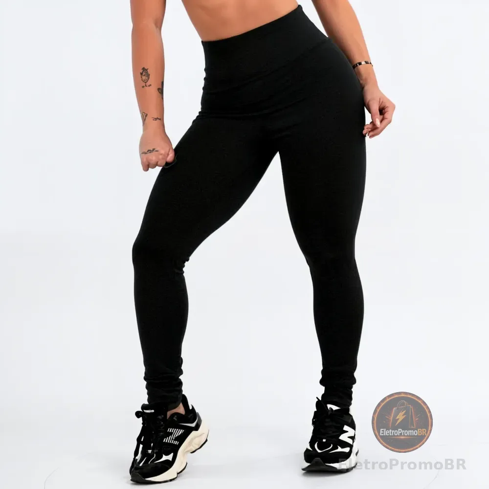 Calça Legging Leg Zero Transparência Cintura Alta Academia