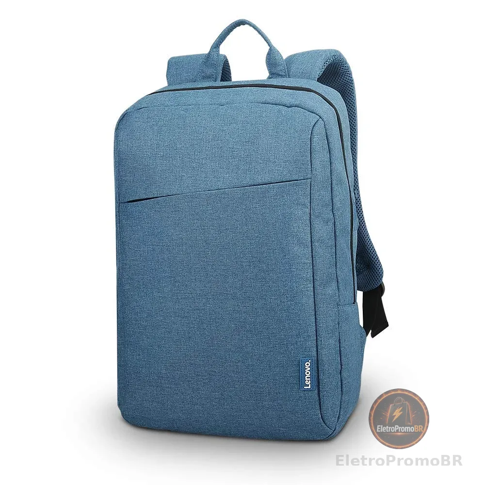 Mochila Lenovo Casual B210 Azul para Notebook 15,6" - GX40Q17226 | Compartimento dedicado para notebook com amplo espaço para organização