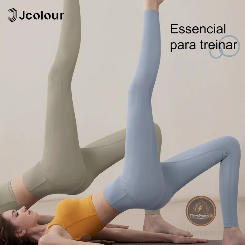 Jcolour Kit 2 Calça Legging Suplex Feminina Fitness de Fitness Academia Yoga Pilates Moda Feminina