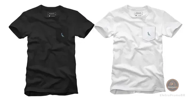 Kit 2 Camisetas Bolso Cb Pica-pau Xadrez Reserva