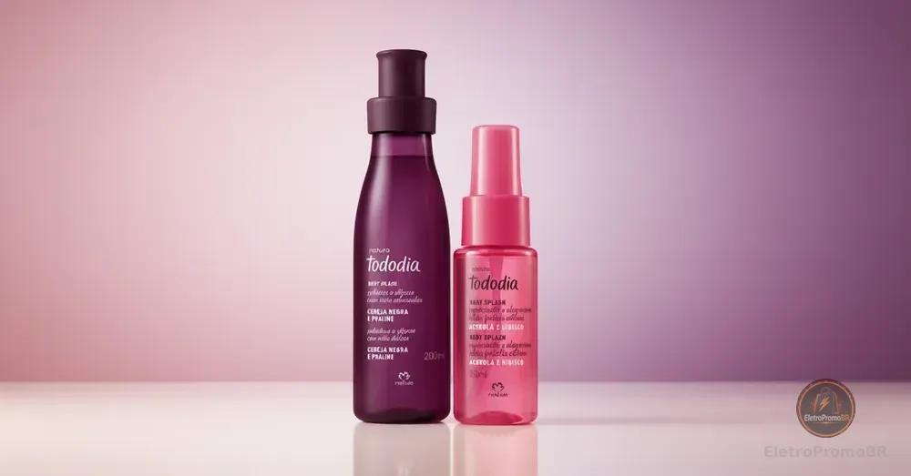 Kit Tododia: Body Splash Cereja Negra E Praliné 200ml + Mini Body Splash Acerola E Hibisco 60ml