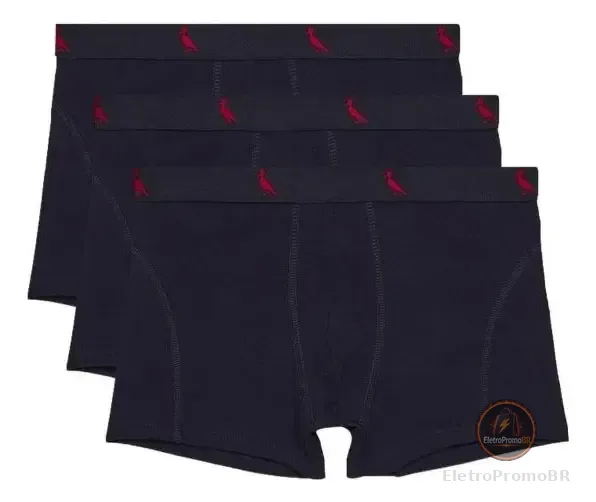 Kit 3 Cuecas Boxer Algodão Reserva