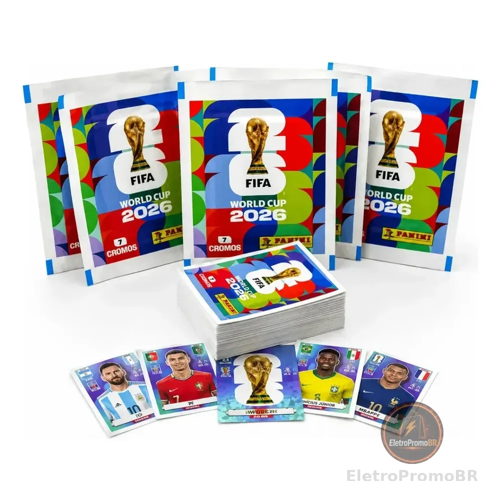 Kit 100 Envelopes Figurinhas Copa Do Mundo Fifa 2026 Panini Copa 2026 Taça