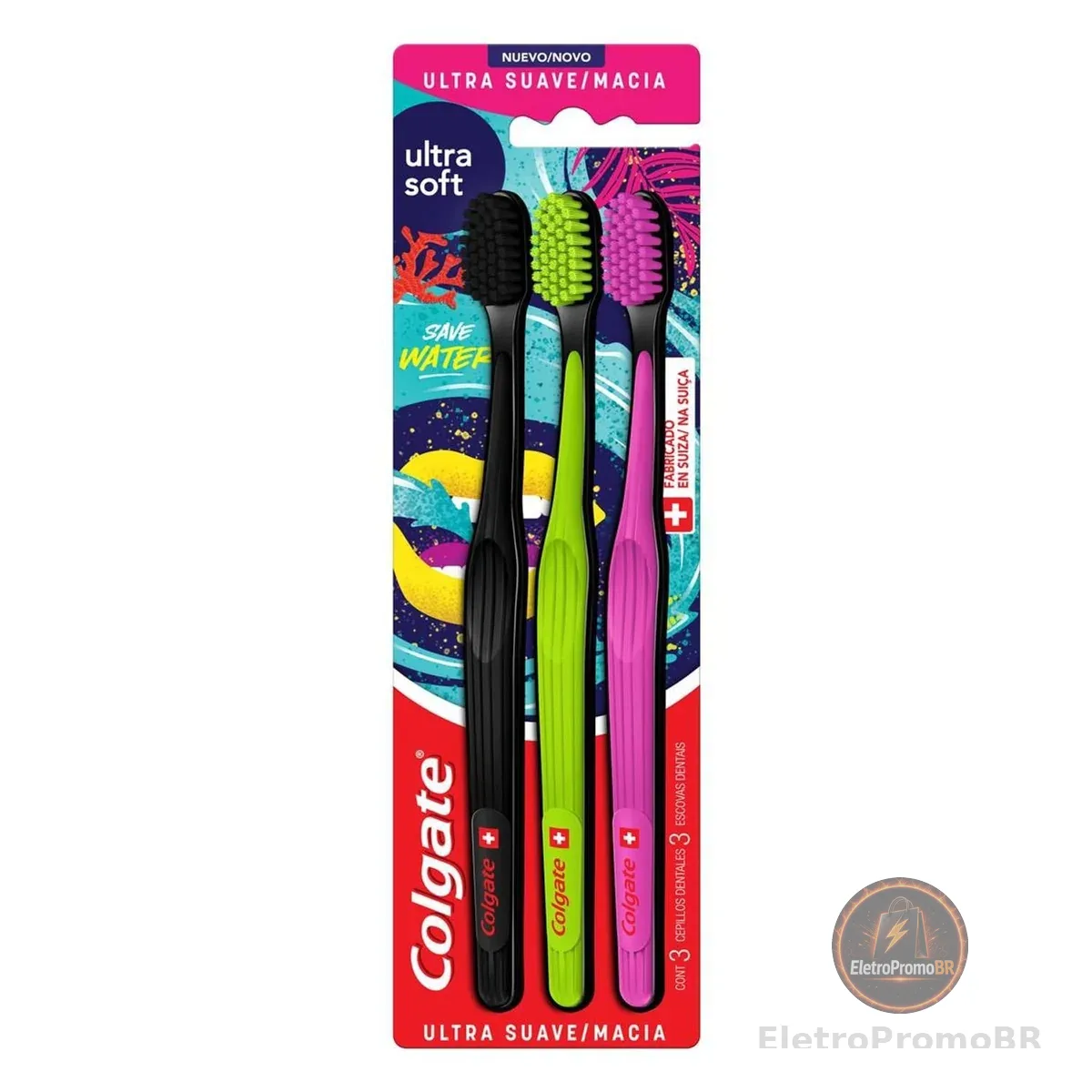 Colgate Ultra Soft Escova de Dente, 3 Unidades