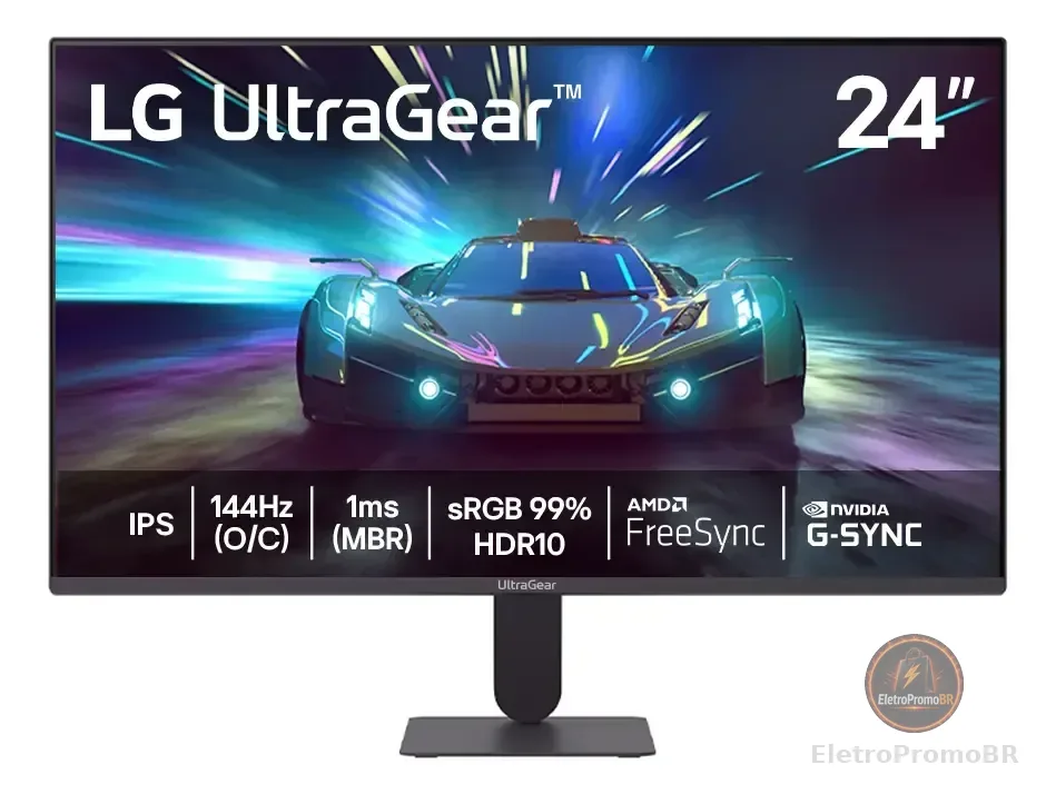 Monitor LG UltraGear™ 24G411A-B 24",FHD, 144Hz, 1ms (MBR), NVIDIA G-SYNC, AMD FreeSync, HDR10