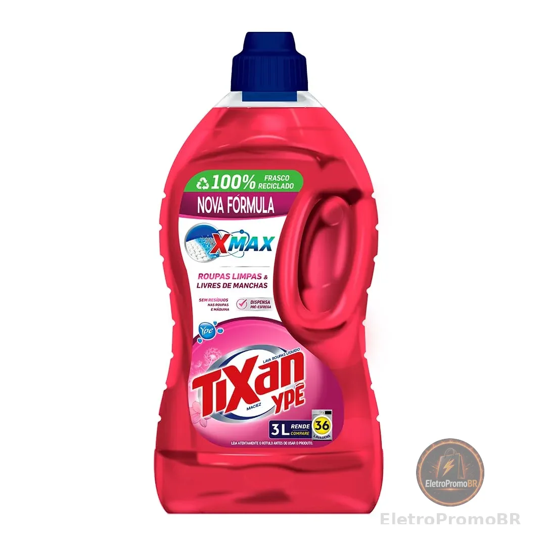 Tixan Ypê Lava Roupas Líquido Maciez 3L