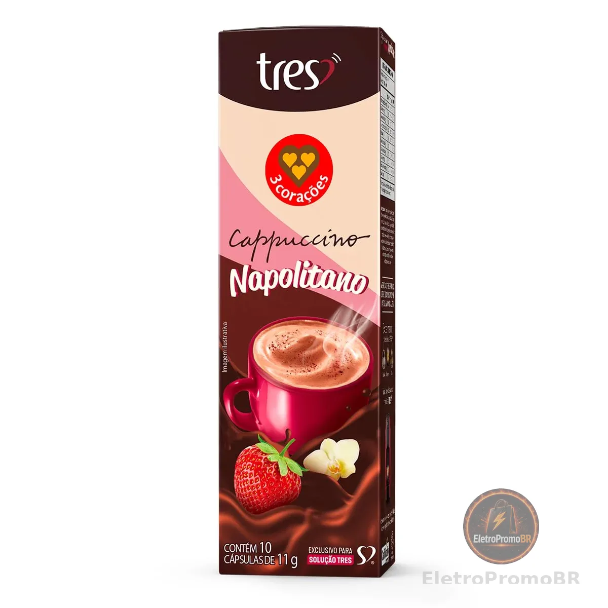 3 Corações Cápsula de Cappuccino Napolitano TRES - 10 unid